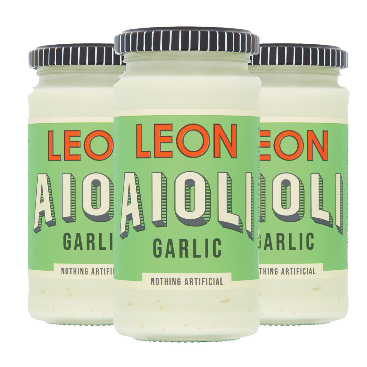 LEON Aioli Garlic, 3 x 240ml GOODS Costco UK