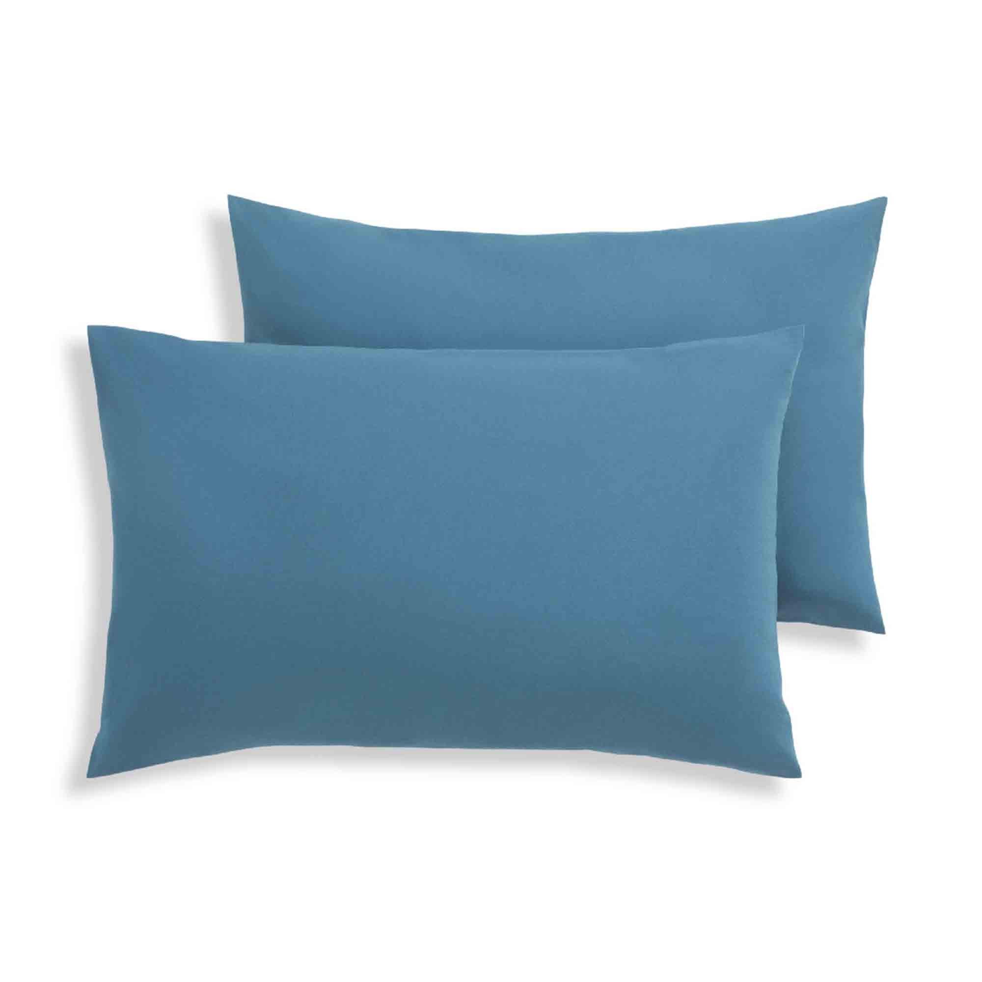 Habitat Cotton Rich Pillowcase Pair Petrol GOODS Sainsburys   