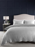 Silver grey duvet cover and pillowcase set (British brand)