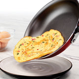 Tramontina 3-piece non-stick frying pan set in black and red, imported from the UK