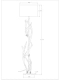 Antler floor lamp hand painted finish fabric shade imported from the UK
