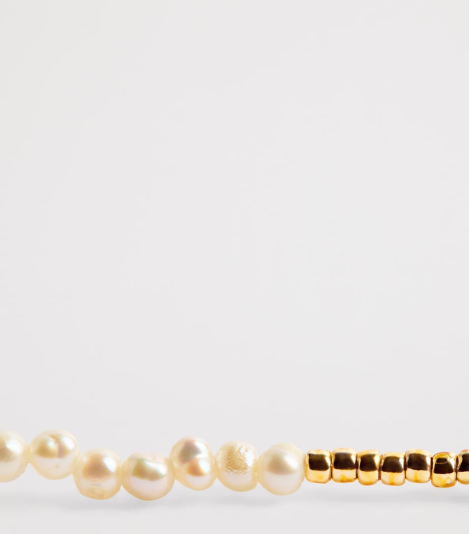 Anni Lu gold-plated slim pearly bracelet, UK version