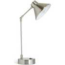 Habitat Bobby metal desk lamp silver, UK version