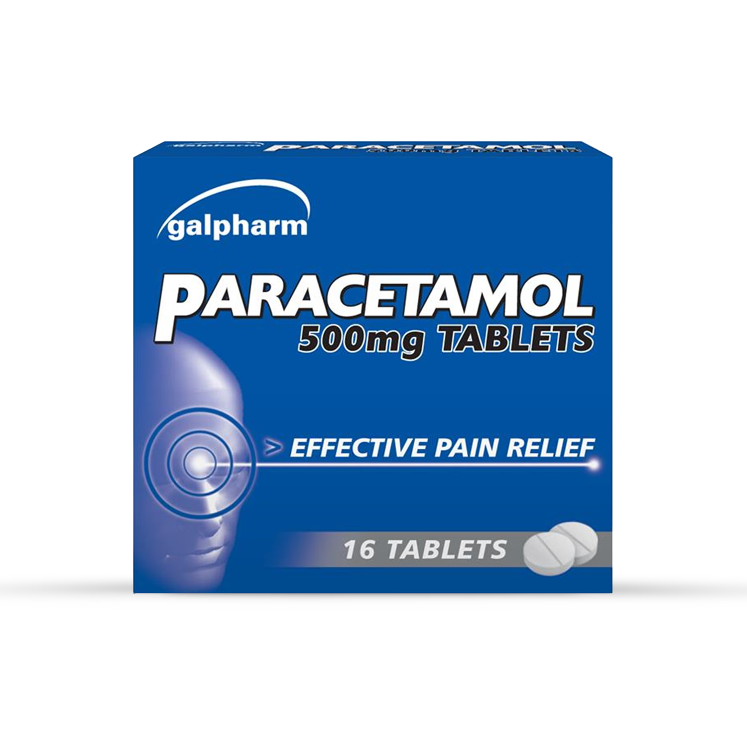 Paracetamol 500mg tablets 16 count pain relief, UK version