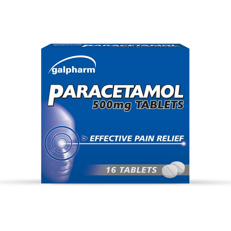 Paracetamol 500mg tablets 16 count pain relief, UK version