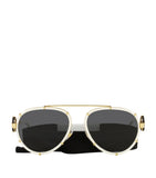 Versace pilot sunglasses polished metal tinted lenses, UK version