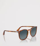 Persol acetate round sunglasses with keyhole bridge, UK version