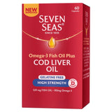 Seven Seas Cod Liver Oil High Strength Gelatine Free Omega-3 Caps   60 per pack GOODS M&S   