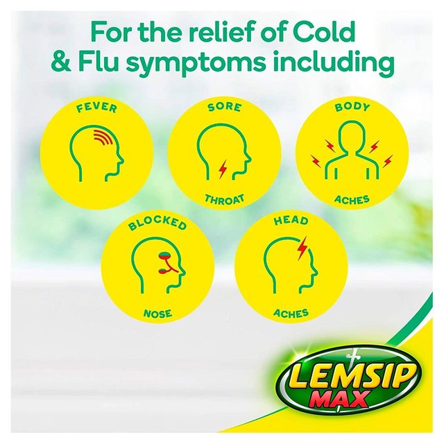 Lemsip Max Cold & Flu Lemon Sachets Paracetamol   10 per pack GOODS M&S   