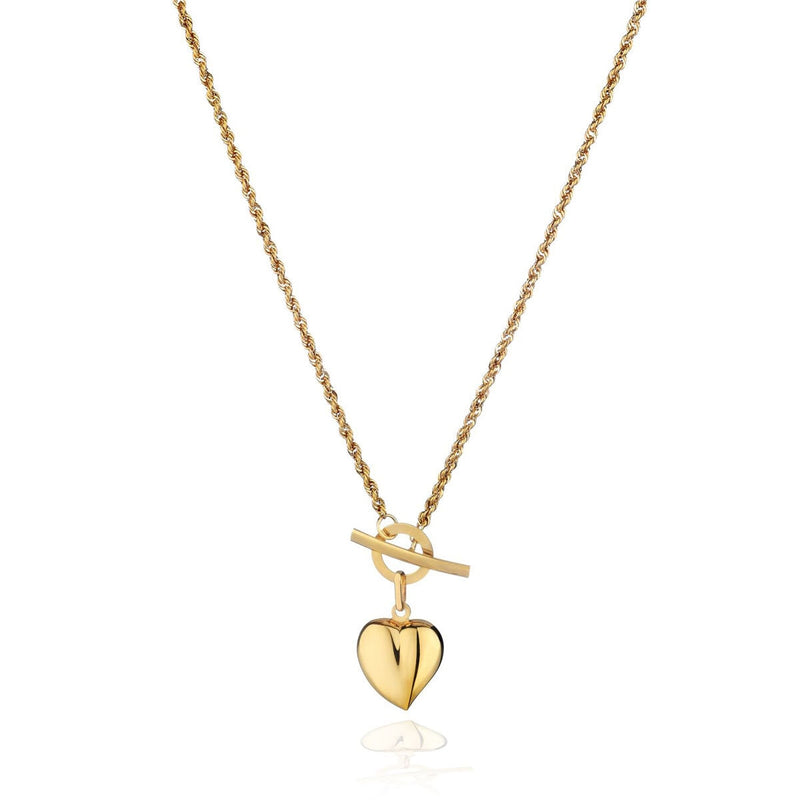 Costco 14ct yellow gold heart necklace 17 inches - British product