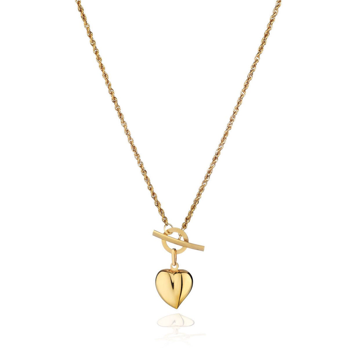 Costco 14ct yellow gold heart necklace 17 inches - British product