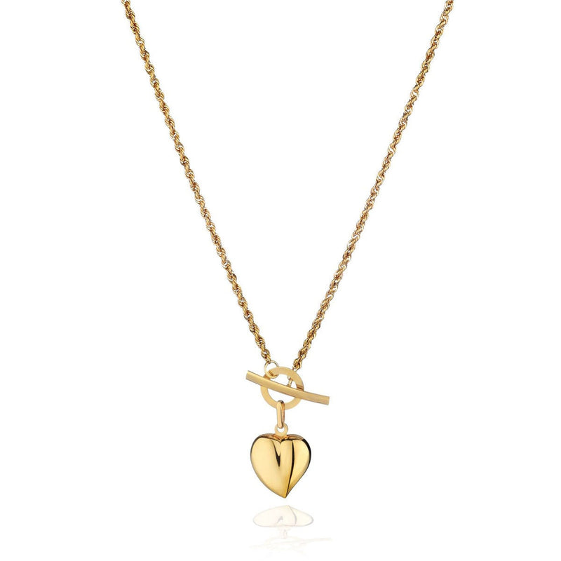Costco 14ct yellow gold heart necklace 17 inches - British product