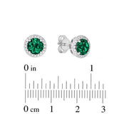 Costco lab emerald diamond earrings 14ct white gold, imported from the UK