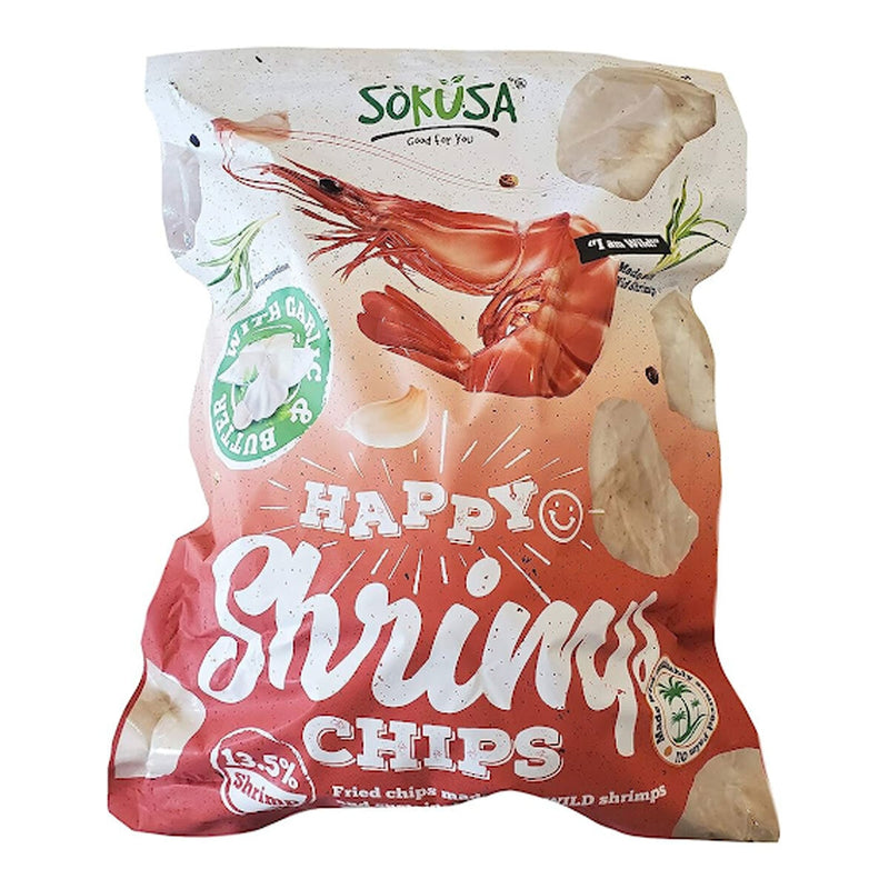 Sokusa Garlic Butter Happy Shrimp Chips 454g (British brand)