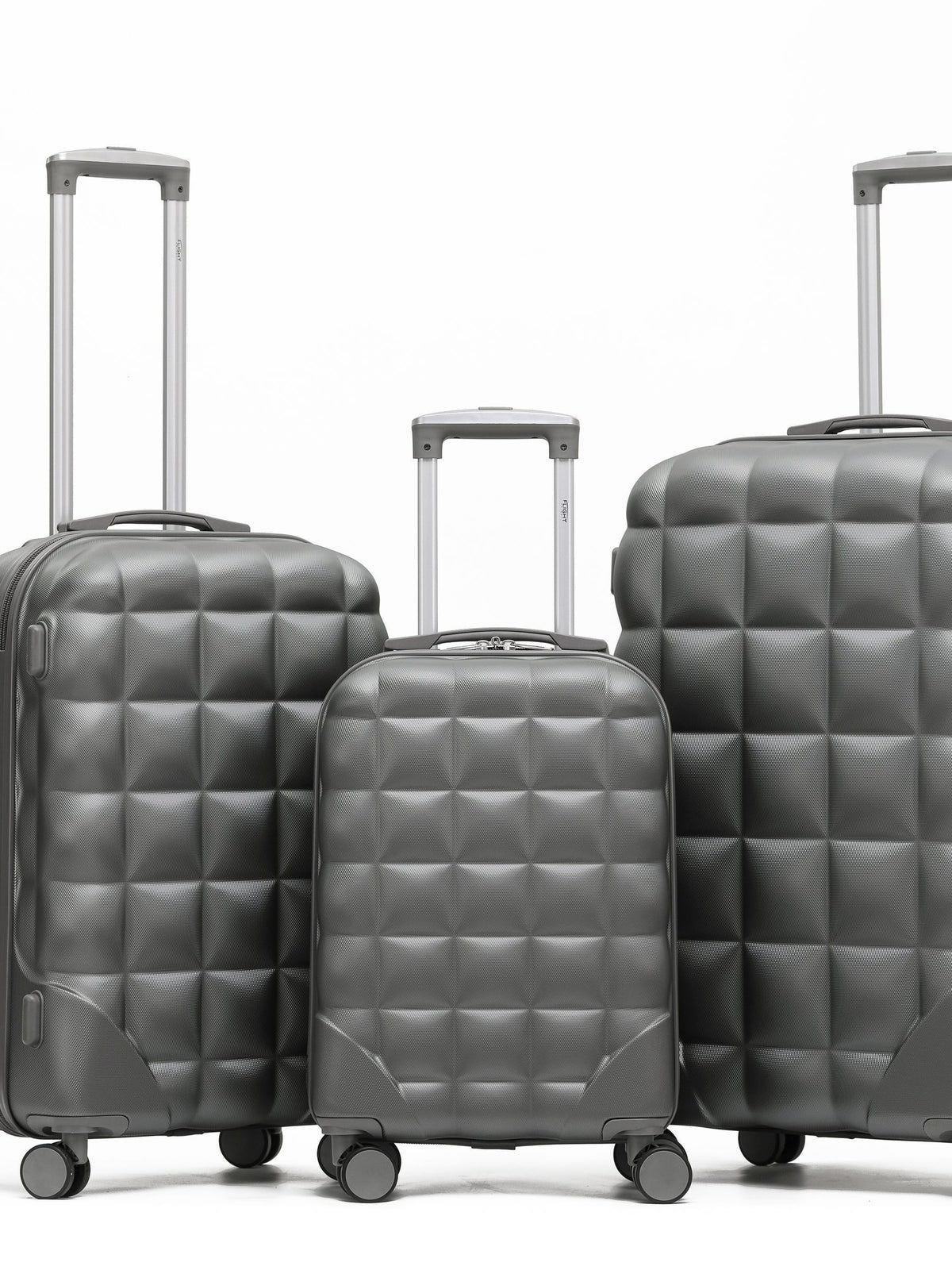 Flight Knight anthracite silver luggage set 3 piece, UK version