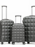 Flight Knight anthracite silver luggage set 3 piece, UK version