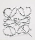 LOEWE Anagram rope brooch H5cm x W5cm, imported from the UK