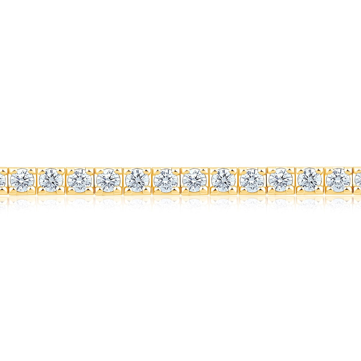 Costco 3ct diamond tennis bracelet round brilliant 18ct gold - British product
