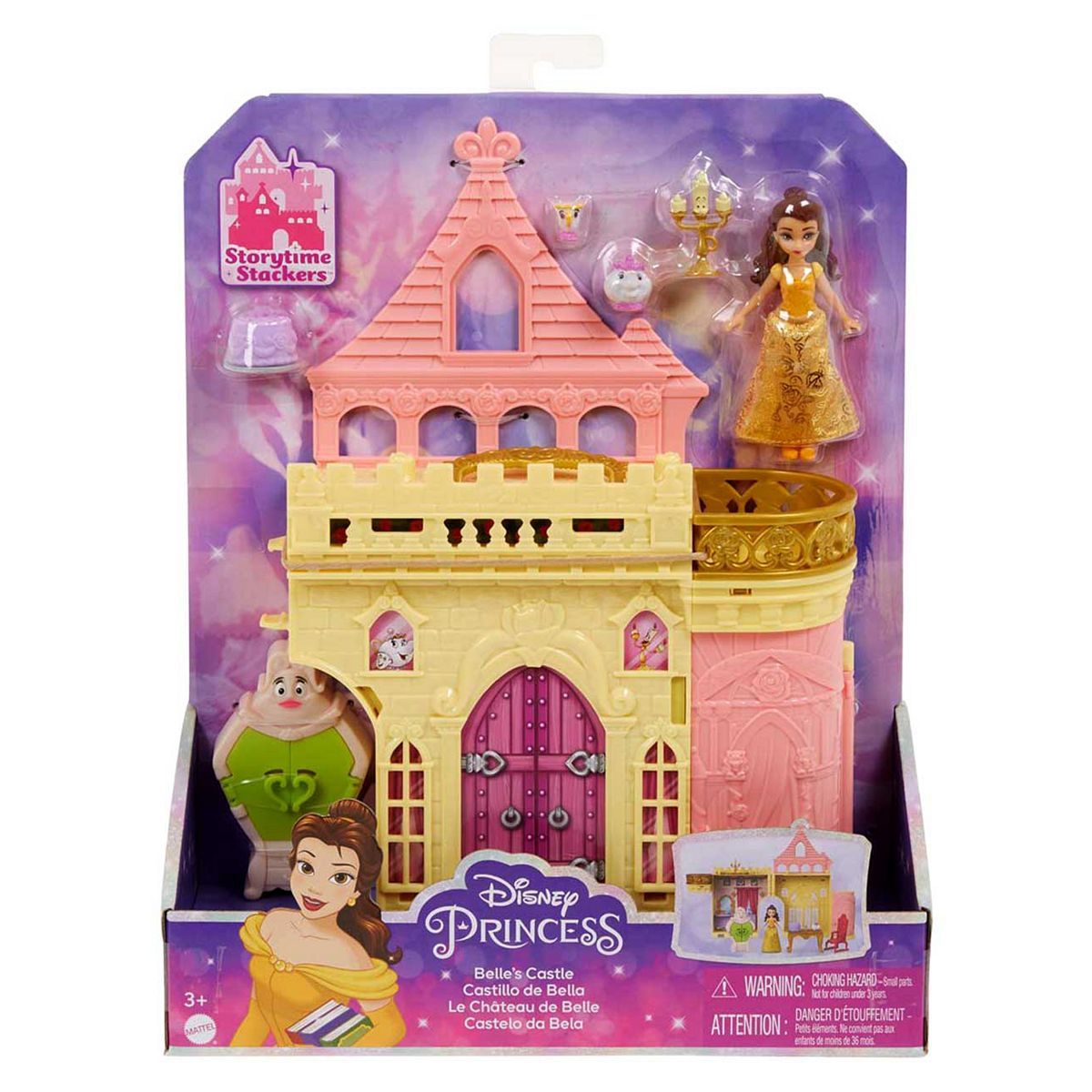 Disney Princess Small Dolls Belle's Magical  Castle Play Set GOODS Boots   