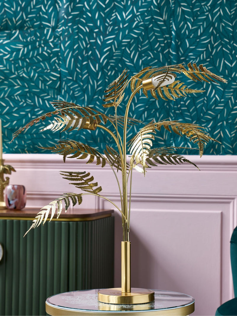 Clarke and Clarke Congo Leaf table lamp, imported from the UK