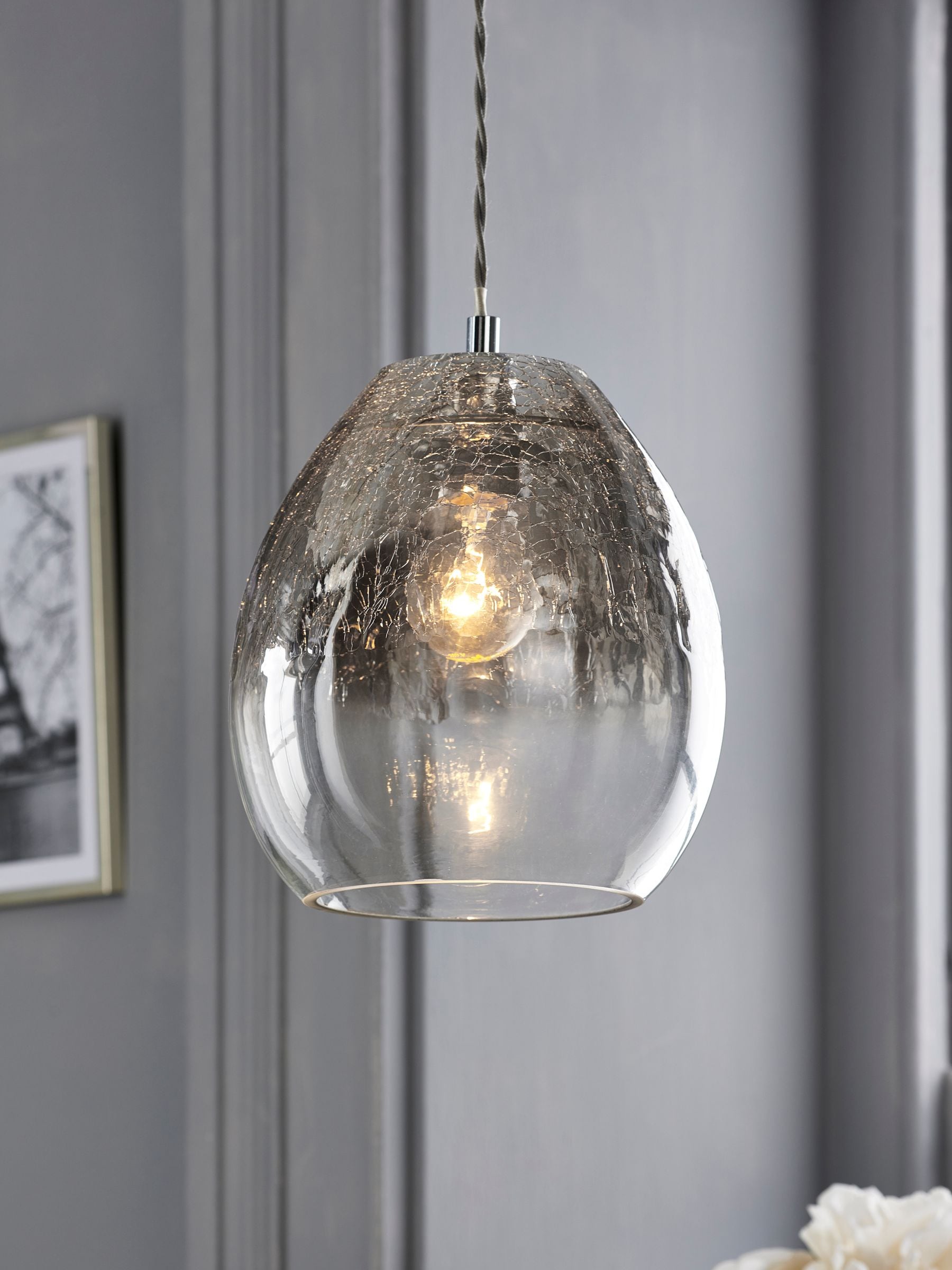 Next Smoke Grey Isla Ombre Lamp Shade, UK version