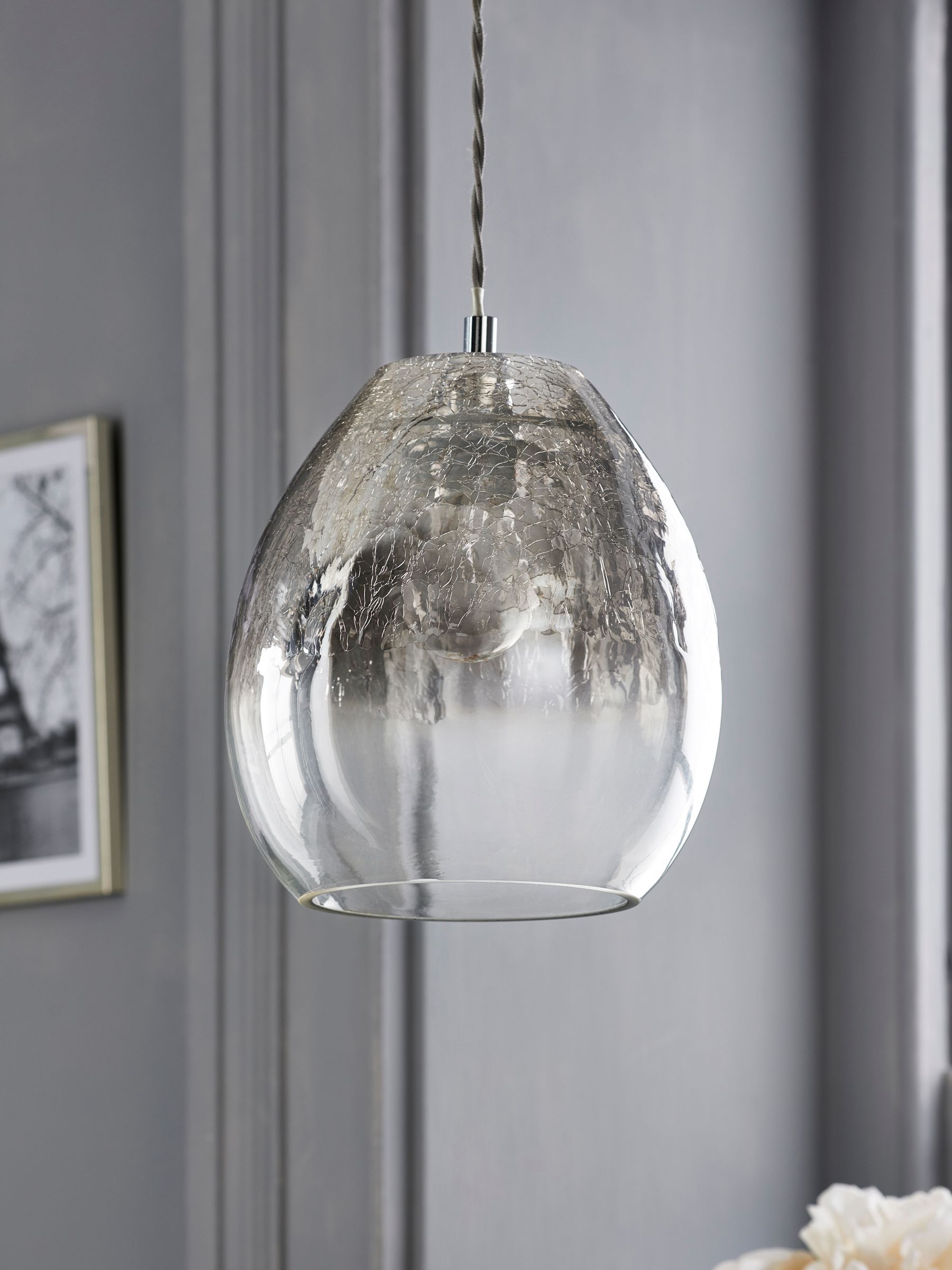 Next Smoke Grey Isla Ombre Lamp Shade, UK version