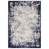 Asiatic Kuza border navy rug 160x230 cm, imported from the UK