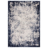 Kuza Border Navy Rug, in 2 Sizes GOODS Costco UK