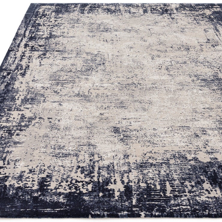 Asiatic Kuza border navy rug 200x290 cm, UK version