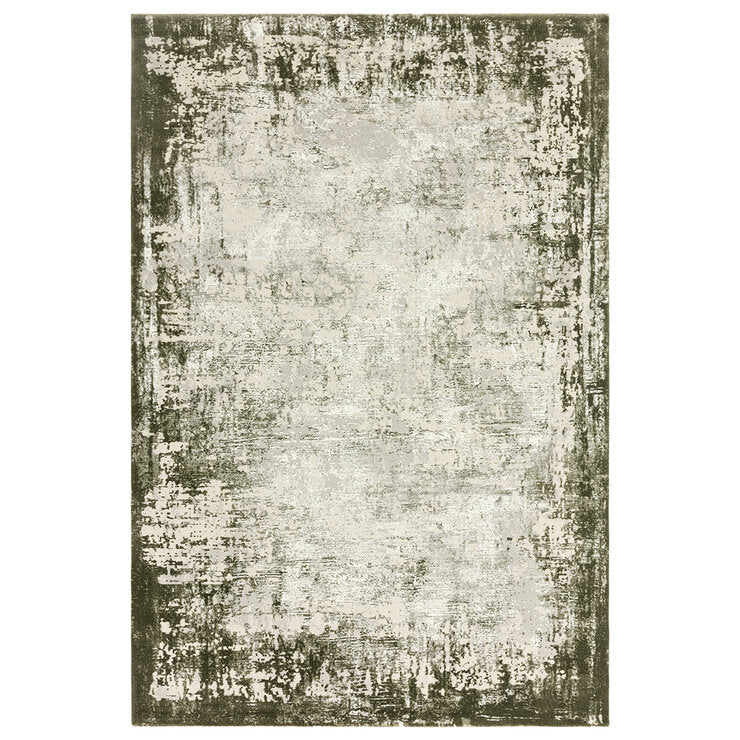 Asiatic Kuza border green rug 200x290 cm, imported from the UK