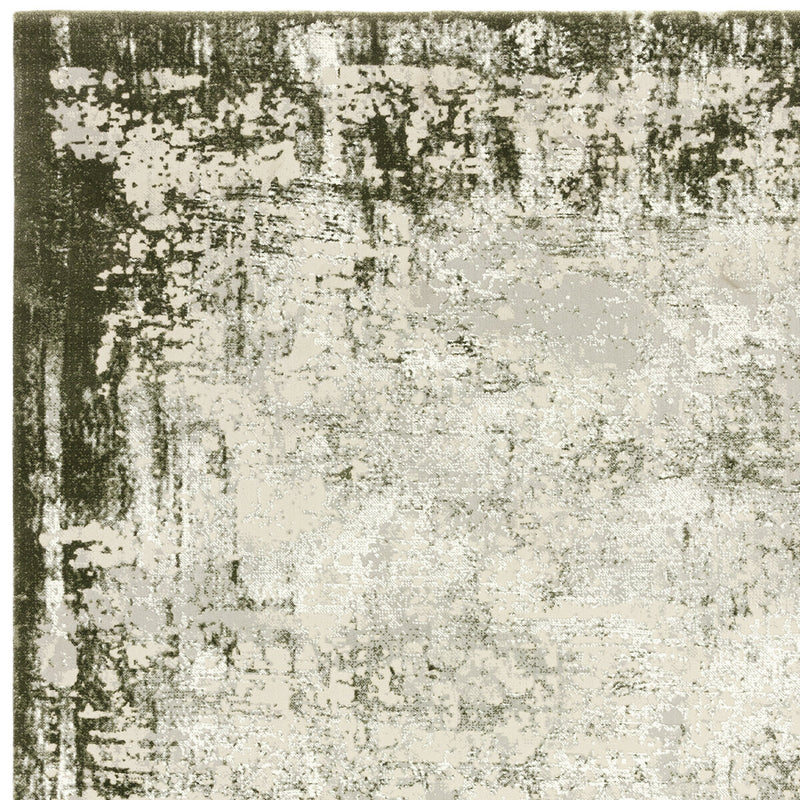 Asiatic Kuza border green rug 200x290 cm, imported from the UK