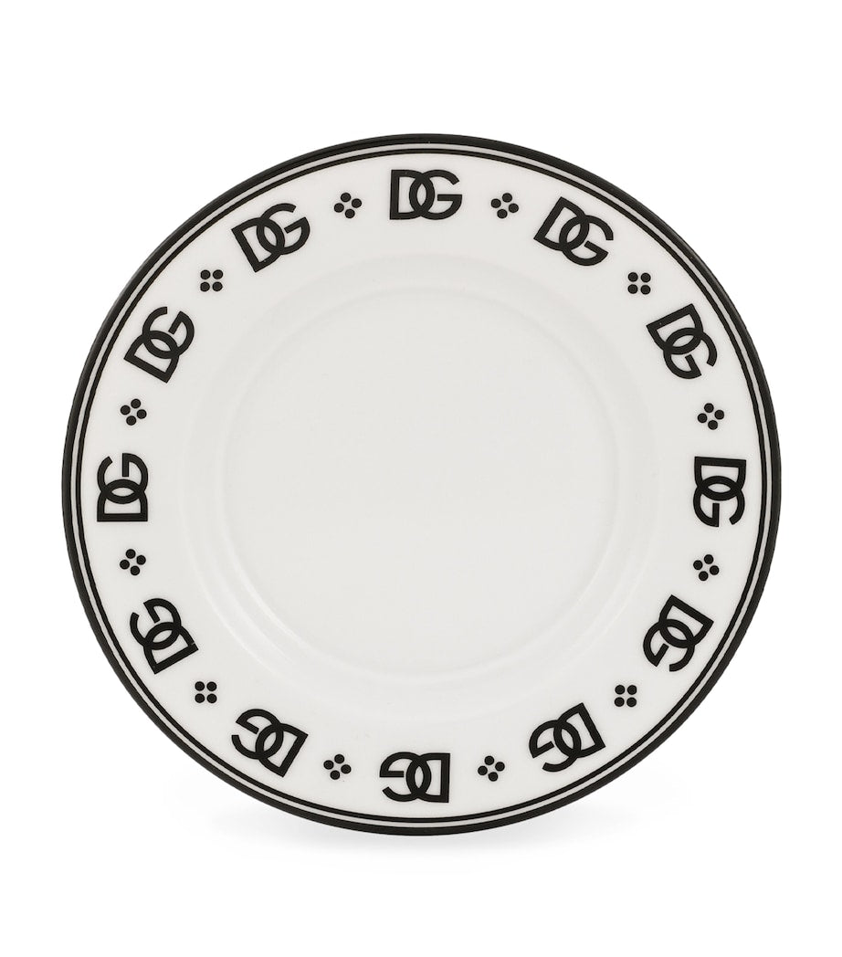 Dolce&Gabbana porcelain teacups and saucers with DG monogram, set of two - British product