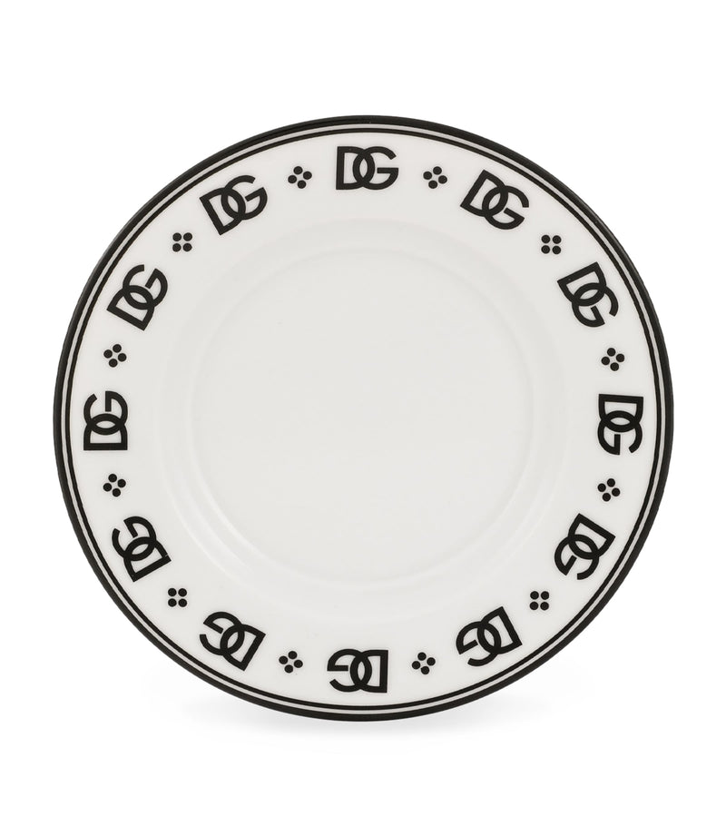 Dolce&Gabbana porcelain teacups and saucers with DG monogram, set of two - British product