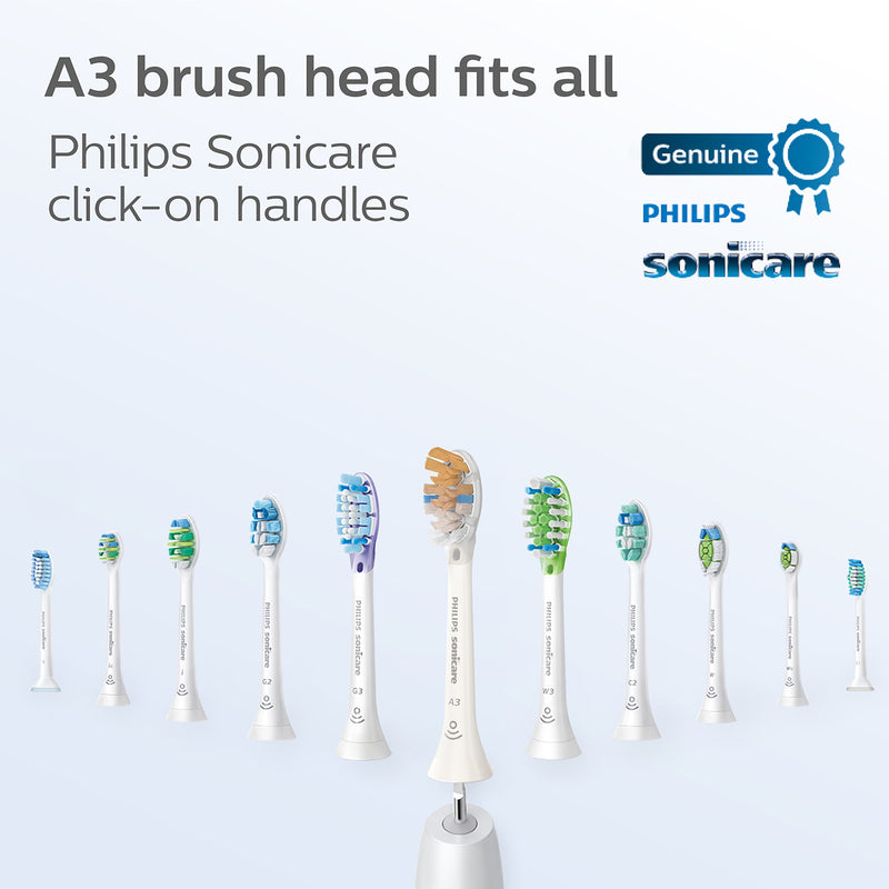 Philips Sonicare A3 Premium toothbrush heads 4 pack white, imported from the UK