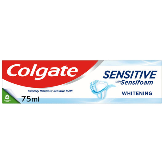 Colgate Sensitive with Sensifoam Whitening Toothpaste 75ml GOODS Sainsburys   