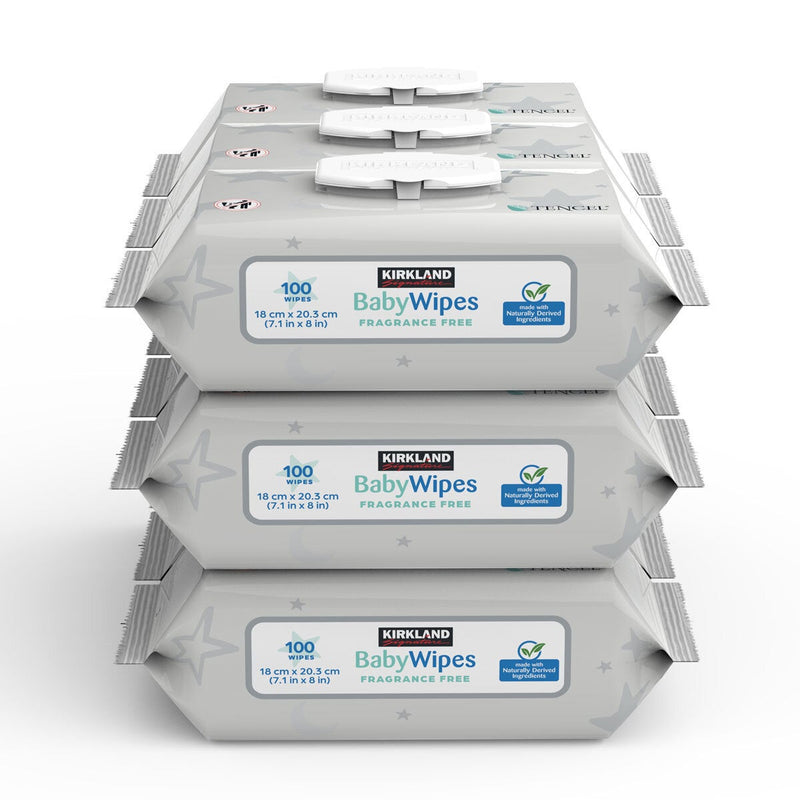 Kirkland Signature Tencel baby wipes 9 x 100 pack, UK version