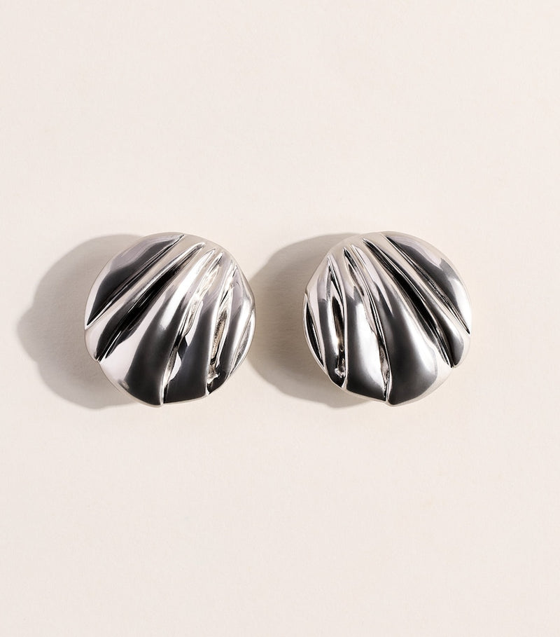 Chloé Pleats clip-on earrings - imported from the UK