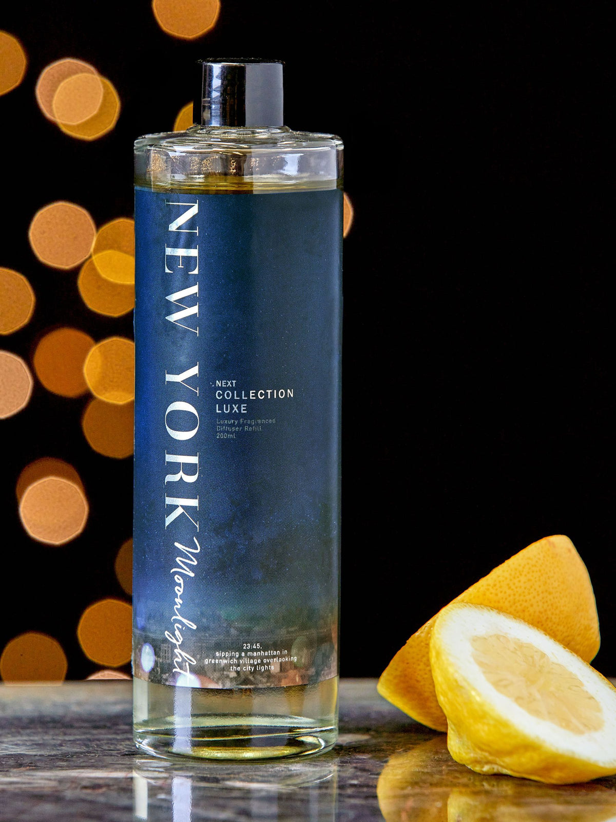 Collection Luxe New York Moonlight Amber Jasmine reed diffuser refill 200ml - British product
