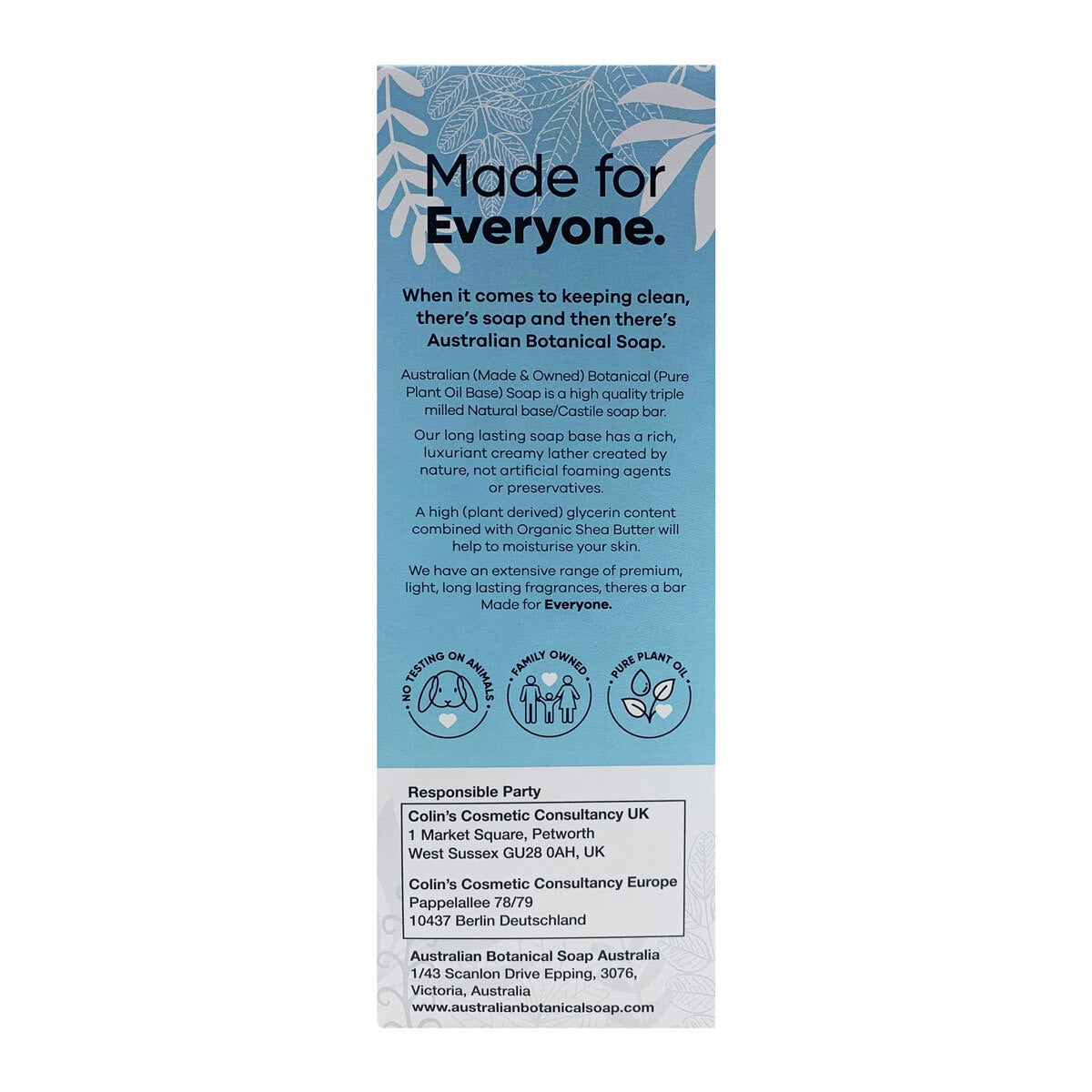 Australian Botanical Soap sea salt with ocean minerals soap bars 8-pack - British product