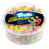 Trolli Sour Glowworms fruit gummies 1kg (British brand)