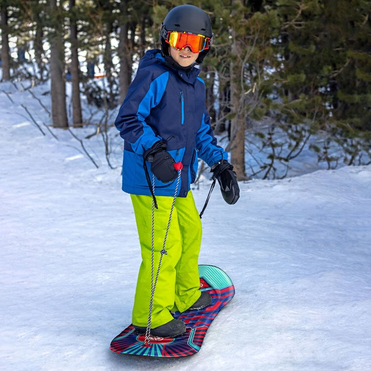 Sno-Storm 48 inch foam snowboard sled with tow rope, imported from the UK