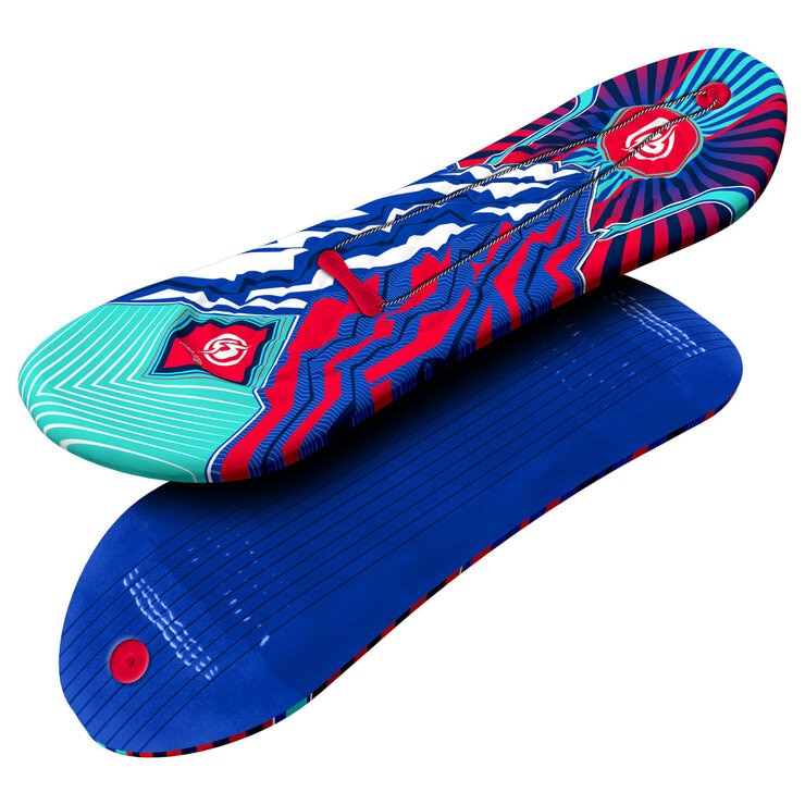 Sno-Storm 48 inch foam snowboard sled with tow rope, imported from the UK