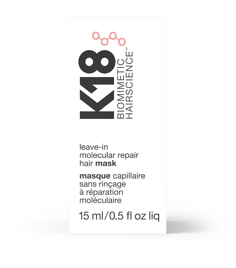 K18 leave-in molecular repair hair mask 15ml, UK version