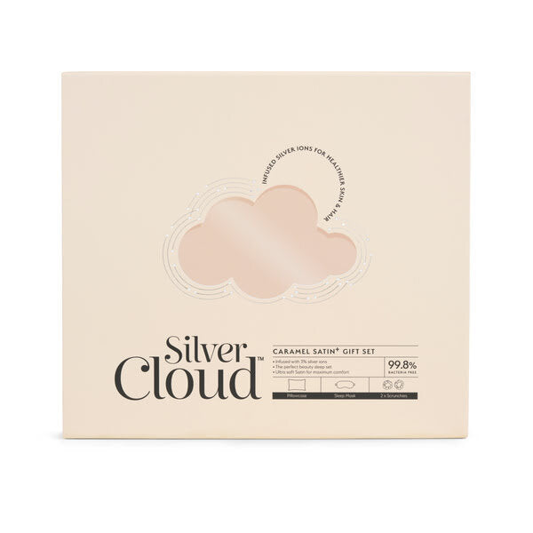 Silver Cloud satin gift set caramel - British product