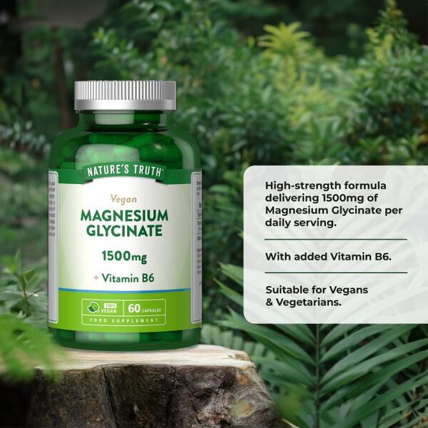 Nature's Truth Magnesium Bisglycinate 1500mg 60 tablets, UK version