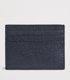 Thom Browne leather card holder pebble grain gold foil logo, UK version