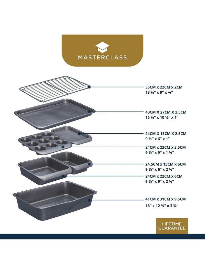 MasterClass 7-piece stacking bakeware set, UK version