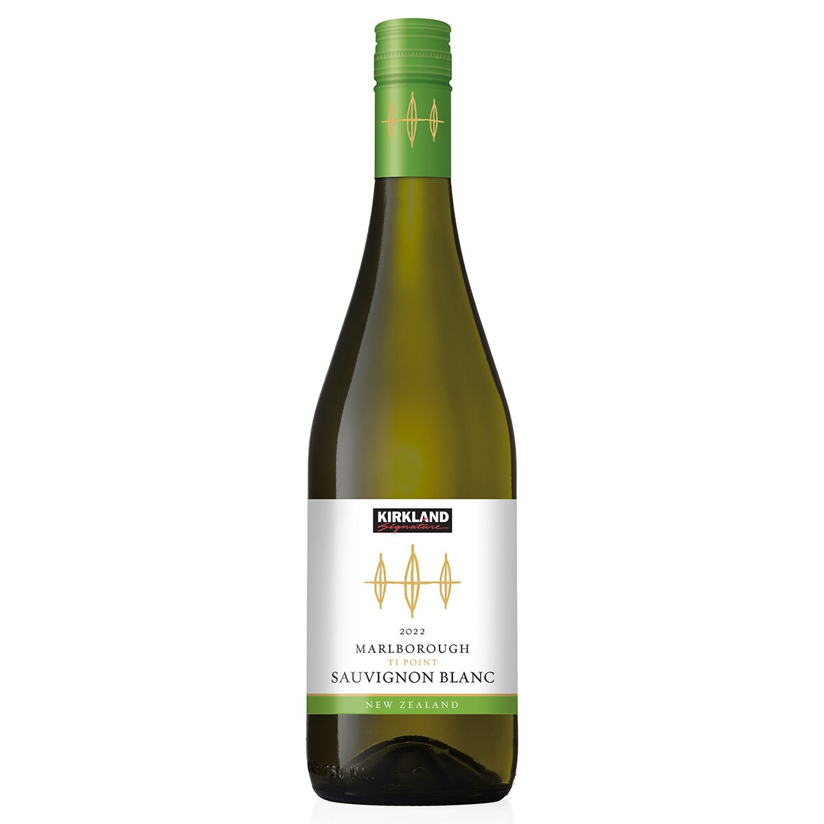Kirkland Signature Ti Point Marlborough Sauvignon Blanc 2023 white wine 75cl, UK version