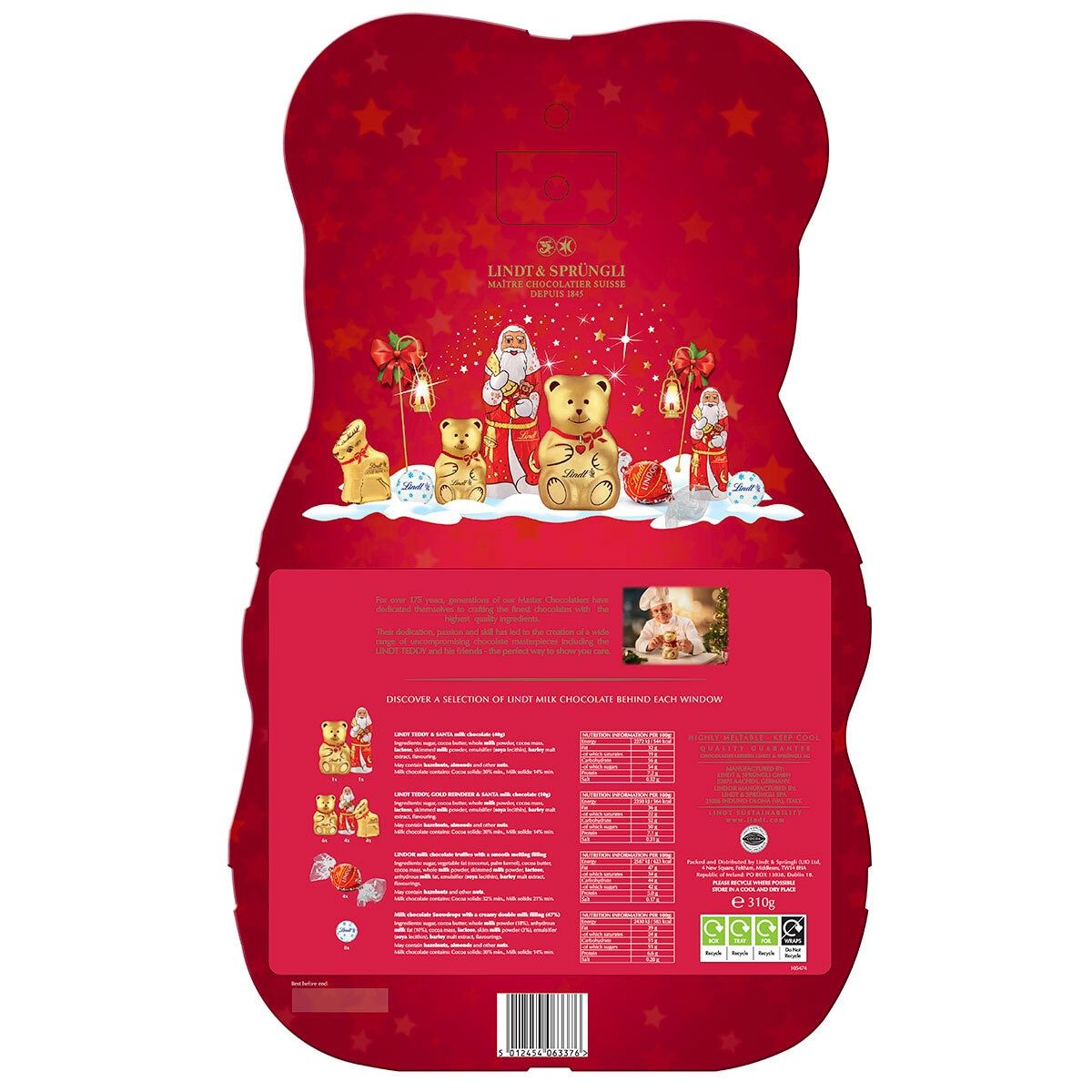 Lindt Teddy Advent Calendar, 310g GOODS Costco UK