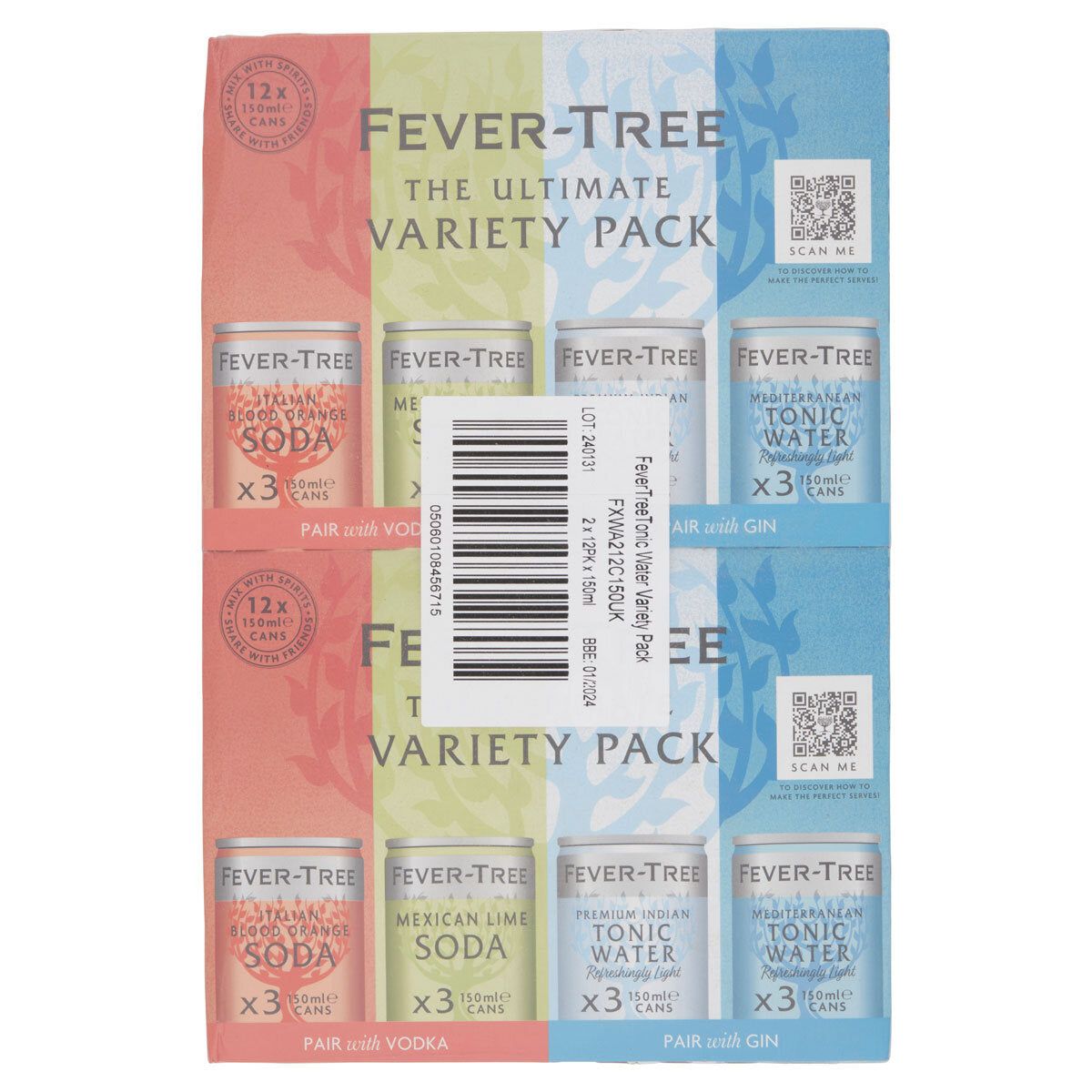 Fever-Tree Variety Pack, 2 x 12 x 150ml GOODS Costco UK